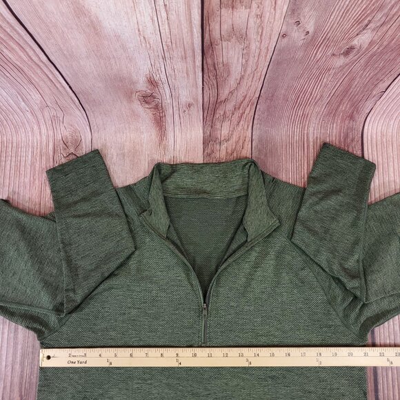 Lululemon Mens Size XL Metal Vent Tech Half Zip 2.0 Rainforest Green Green Twill - Picture 13 of 14